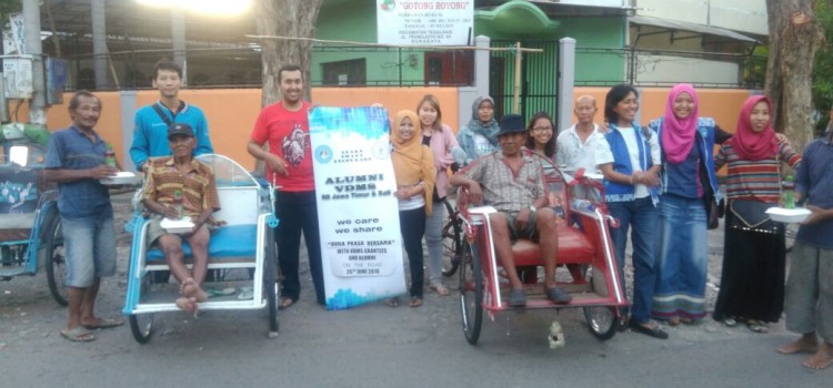 VDMS Grantees and Alumni Sharing Goodness with Tukang Becak